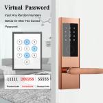 Remote Control Black wifi keypad door lock Stainless steel Material