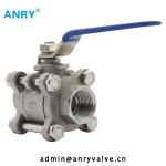 Female Industrial Ball Valve 3 Pieces F304 F316 NPT BSP Welding 1 Inch