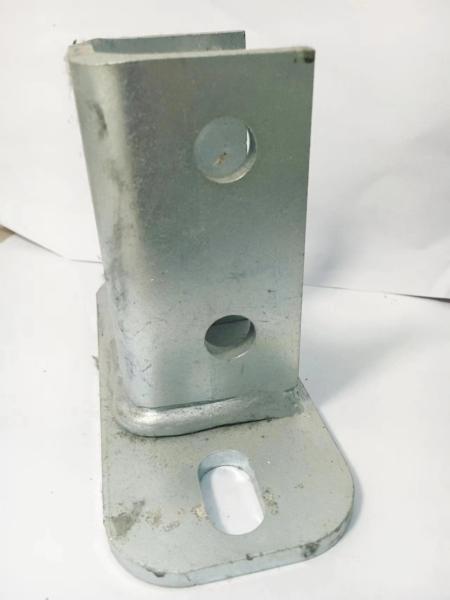 Buy cheap Electro Galvanized Stainless Steel Strut Fittings Square Post Base Plate Fittings from wholesalers