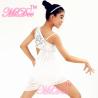 Buy cheap Mordern Ballet Dance Costumes Floral Diagonal Neckline Cut Out Side Dress from wholesalers
