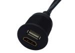Precision USB Extension Cable / USB Aux Cord Mini HDMI Car Dash Mount Cable