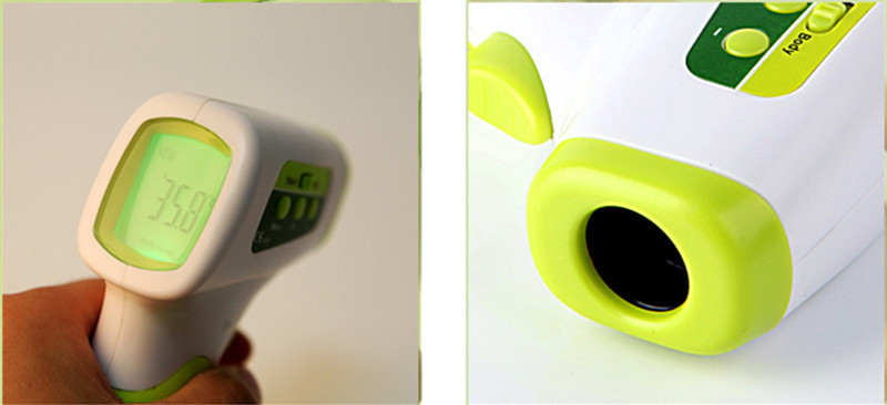 Large LCD with back-lit non-contact digital forhead infrared thermometer TT-123