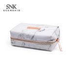 Luxury Travel White Marble Waterproof PU Wash Makeup Toiletry Bag