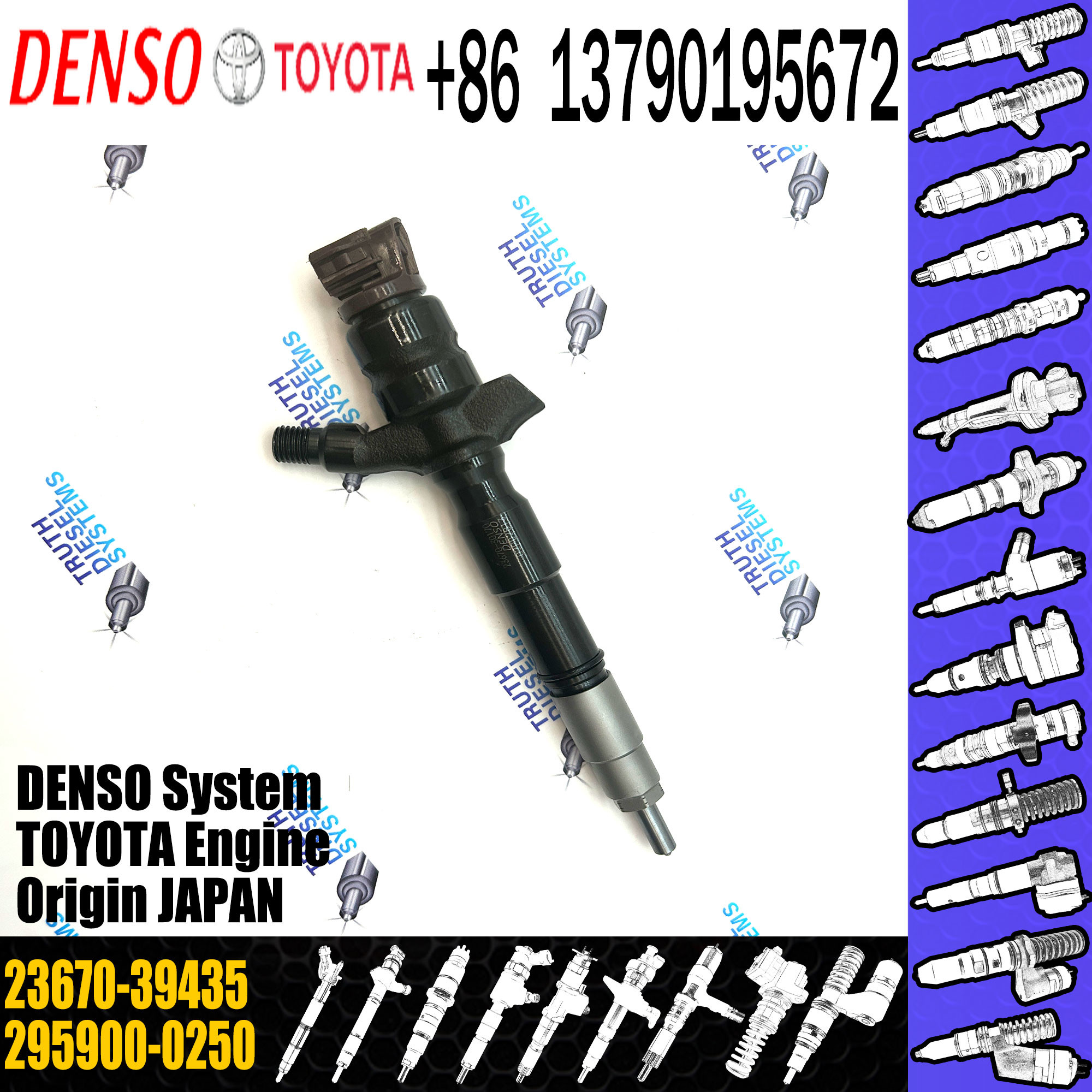 Hot sale Diesel Fuel Injector 2367039435 Common Rail Injector 295900-0250 23670-39435