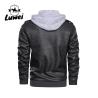 Buy cheap Custom Sport Windbreaker Hooded Utility Water Proof Outwear Motorcycle Parka Pu Faux Leather Jacket for Male from wholesalers