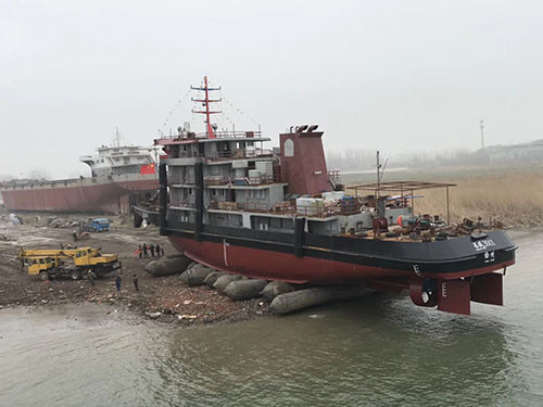 35000 Ton Bulk Carrier Boat Launching Airbag Salvage Air Bags 2.5m Dia