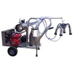 Hand Operated Electric Mobile Milking Unit With Rotary Vane Vacuum Pump