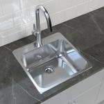22 Gauge 33x22 Drop In Stainless Steel Single Bowl Sink Noise Elimination