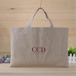 Black 100 Cotton Promotional Gift Bags With Silk Screen Printing Hot Stamping