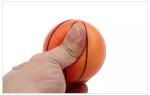 Antiwear Mini Basketball PU Foam Ball Odorless Nontoxic For Stress Releasing