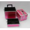 Buy cheap Three Layers Makeup Travel Case , Custom Pink Aluminum Makeup Trolley Case from wholesalers