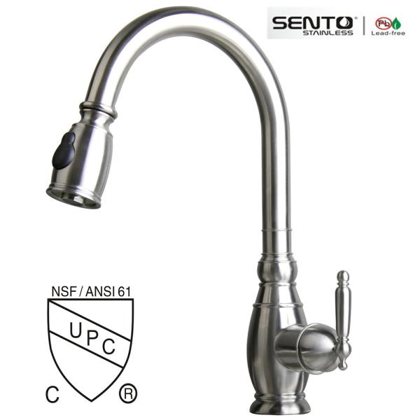 Buy cheap Cupc stainless steel Kitchen cabinet mixer spray out from wholesalers