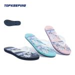 Custom Print Summer Ladies Flip Flop Pink Wedge EVA