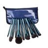 Buy cheap 12pcs Handmade Cosmetic Makeup Brush Set Bling Blue Color For Sensitive Skin from wholesalers