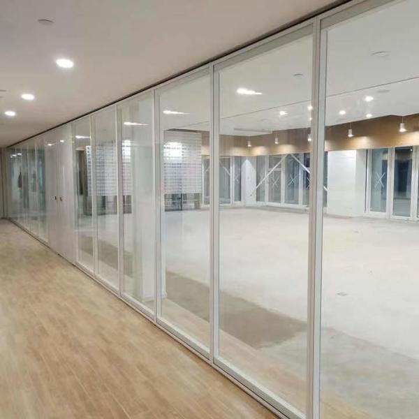 Buy cheap Double Layer Glass Full View Office Wall Partition For Room Dividing from wholesalers