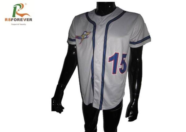 Buy cheap 100 Polyester Custom Team Sportswear White Baseball Jersey Sublimation Printing from wholesalers