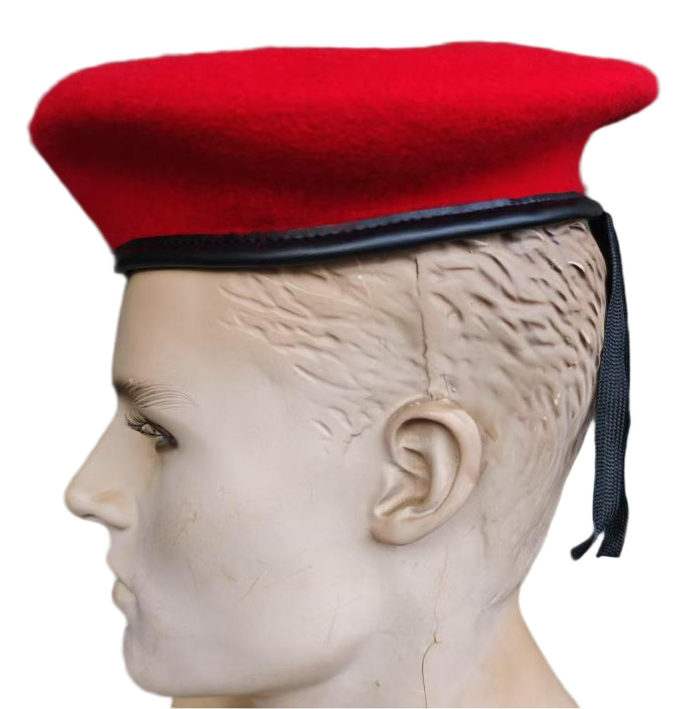 Regimental Red Beret Official Style Uniform Accessory For Head Circumference 57 Cm