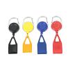 Buy cheap Retractable Colorful Metal Carabiner Round Badge Holder With PVC Strap / Key Ring / Lighter Holder from wholesalers