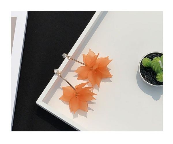 2018 Fashion Pearl Earrings Ear Drops Silver Exported Korea Fashion Flower