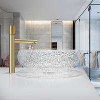 Buy cheap Ball Shaped Clear Glass Sink Bowl Countertop Mounted Home Decoration product