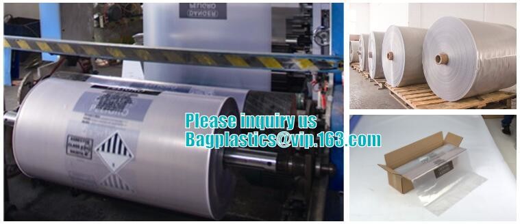 Asbestos Removal, disposable plastic yellow poly asbestos warning printed burial bags, Asbestos clear plastic packing ju