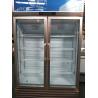 Buy cheap Supermarket Beverage Glass Door Display Freezer Golden Frame 2 Door from wholesalers