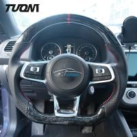 Buy cheap 350mm Forged Carbon Fiber Steering Wheel Customizable VW Golf GTI R R-Line GTS product