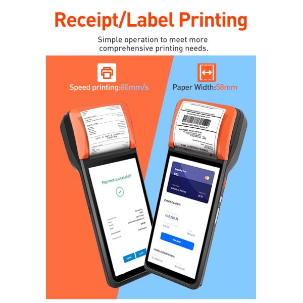 Hanbu Handheld POS Terminal 6 Inch Android 13 4GB RAM 64GB SSD