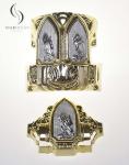 ABS Material Exquisite Double Color Gorgeous Coffin Decoration Accessories Set