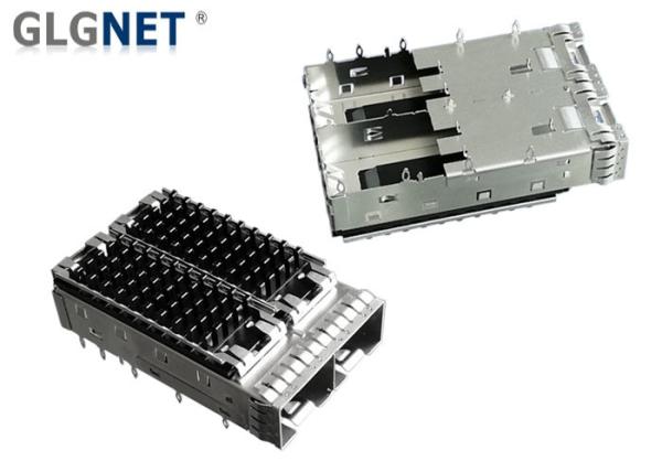 Buy cheap Heat Sink 2 Ports Metal GLGNET Sfp Stacked Cage 3.05 Mm Press Fit Pin from wholesalers
