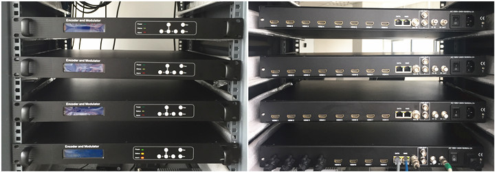 8 Channel ISDB T HD Encoder Modulator H.264 Video Encoding To ISDB - T Output