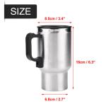 Car Heating Cup Travel Coffee Cup 12V Electric Heating Mug Stainless Steel
