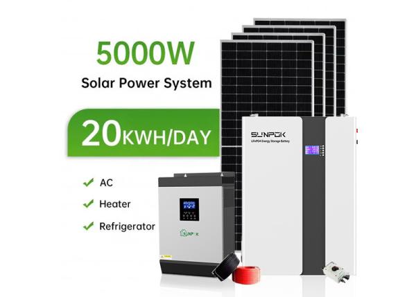 Buy cheap Factory Wholesale 10kw Solar Power System 3kw 5kw 10kw 20kw 30kw 50kw 100kw Hybrid Solar System from wholesalers