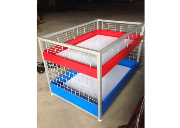 Buy cheap Commercial Two Layers Mobile Promotion Display Counter Four Feet For Supermarket from wholesalers