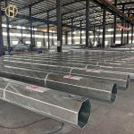 12M Galvanized Tubular Steel Post Class 7 1340daN Safety Factor 2.0