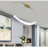 Buy cheap Linear Glass Pendant Lamps 32W 3000K Warm Light White Glass Ball Custom Pendant Light from wholesalers