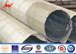 60ft 65ft Bitumen Burial Type Galvanised Steel Tubular Pole For Transmission