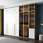 Storage Clothes Organizer Bedroom Wooden Combination Wardrobe Whit Soft Close