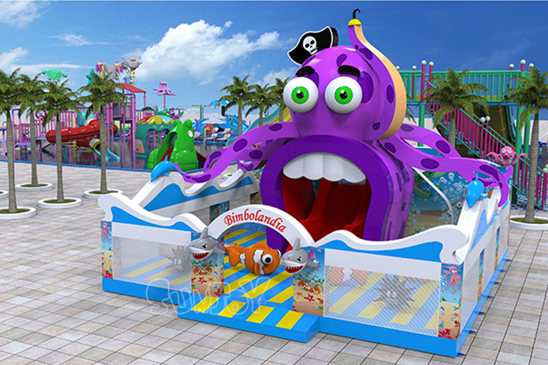EN71 Inflatable Play Park Children Pirate Octopus Bounce Playground