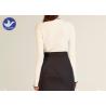 Buy cheap Stand Collar Fake V Neck Womens Knit Pullover Sweater Contrast Color Edge Top from wholesalers