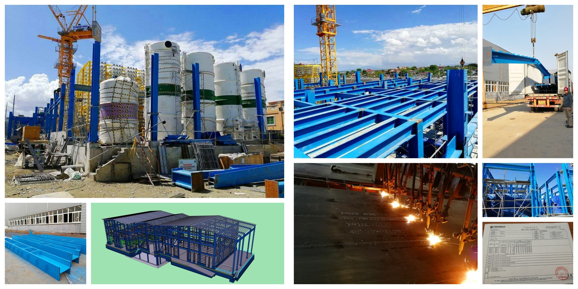 Hot Sales Prefabricated Steel Workshop Building Metal Galvanized Portal Frame Construction Storage