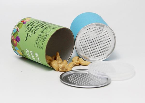 Buy cheap 73mm Diameter Round Kraft Paper Composite Cans for Food Packaging Nuts from wholesalers