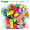 Buy cheap Natural color multi-colored colorful wooden wheels round wood blocks with holes for kids DIY material OEM OEM from wholesalers