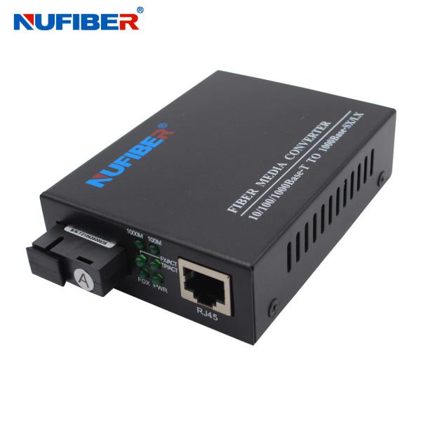 Buy cheap OEM Factory Gigabit Fiber Optical Media Converter 10/100/1000M WDM SM 1310nm/1550nm 20km SC from wholesalers