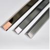 Buy cheap 304 316Home Decor Stainless Steel Tile Trim For Bathroom Wall Decoration Trim Strips 304 Luxury Decorative Tile Profiles from wholesalers