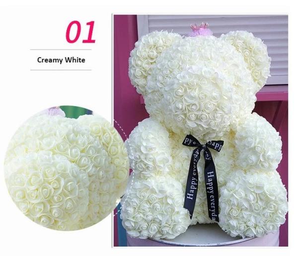 Buy cheap Preserved Flower Rose Teddy Bear PE for Valentines Day Gifts Factory Price Artificial Flower Gaint Teddy Bear from wholesalers