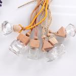 10ml Wooden Cap Car Hanging Perfume Bottle Diffuser Transparent