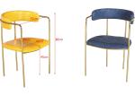 Buy cheap High Back 52cm 49cm Gilded Faux Leather Dining Chairs from wholesalers
