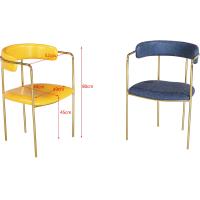 Buy cheap High Back 52cm 49cm Gilded Faux Leather Dining Chairs product