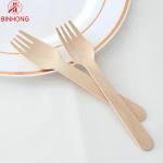 Solid Birch No Plastics ISO9001 Disposable Wooden Cutlery